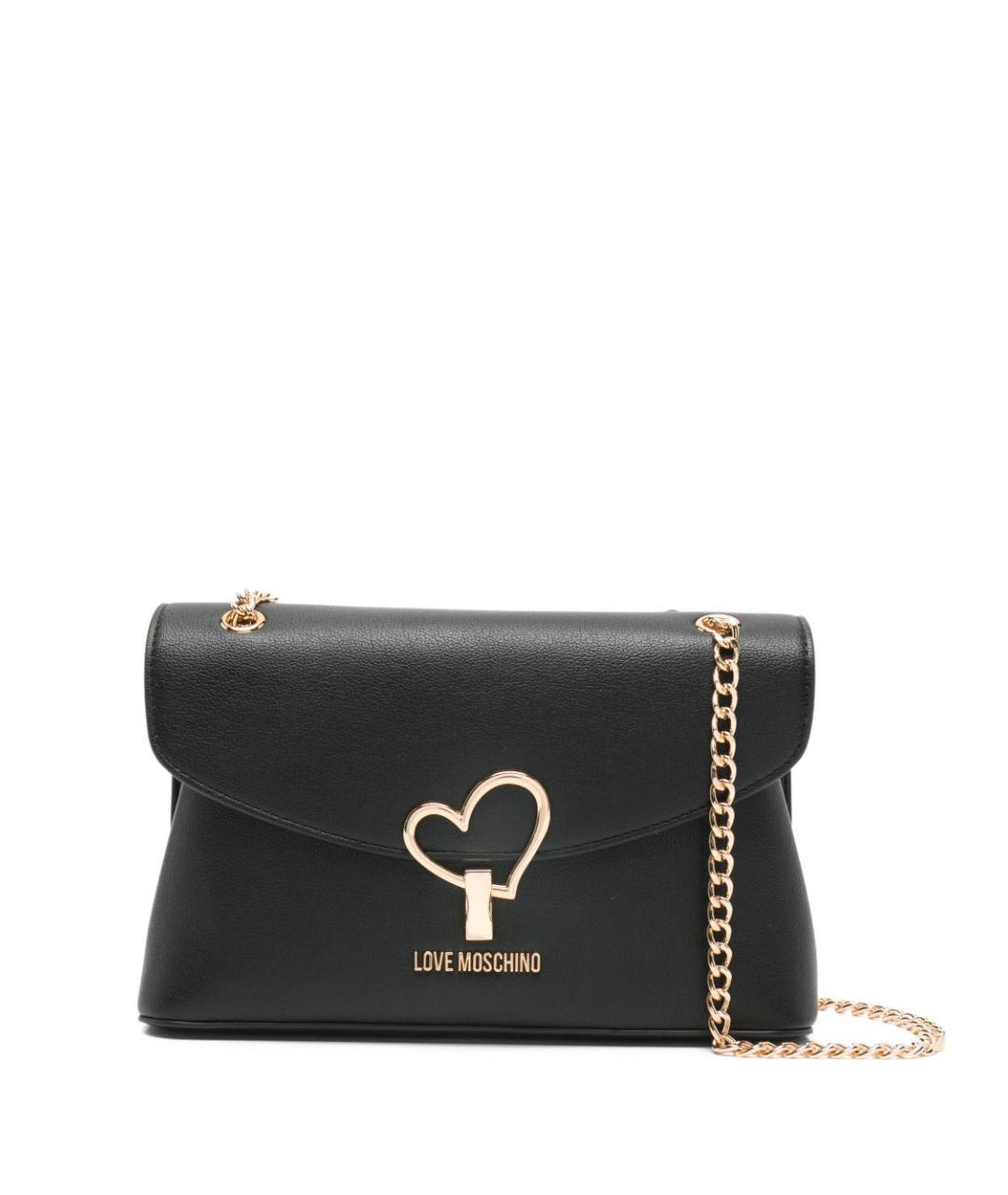 LOVE MOSCHINO Черная сумка через плечо из искусственной кожи, фото 1