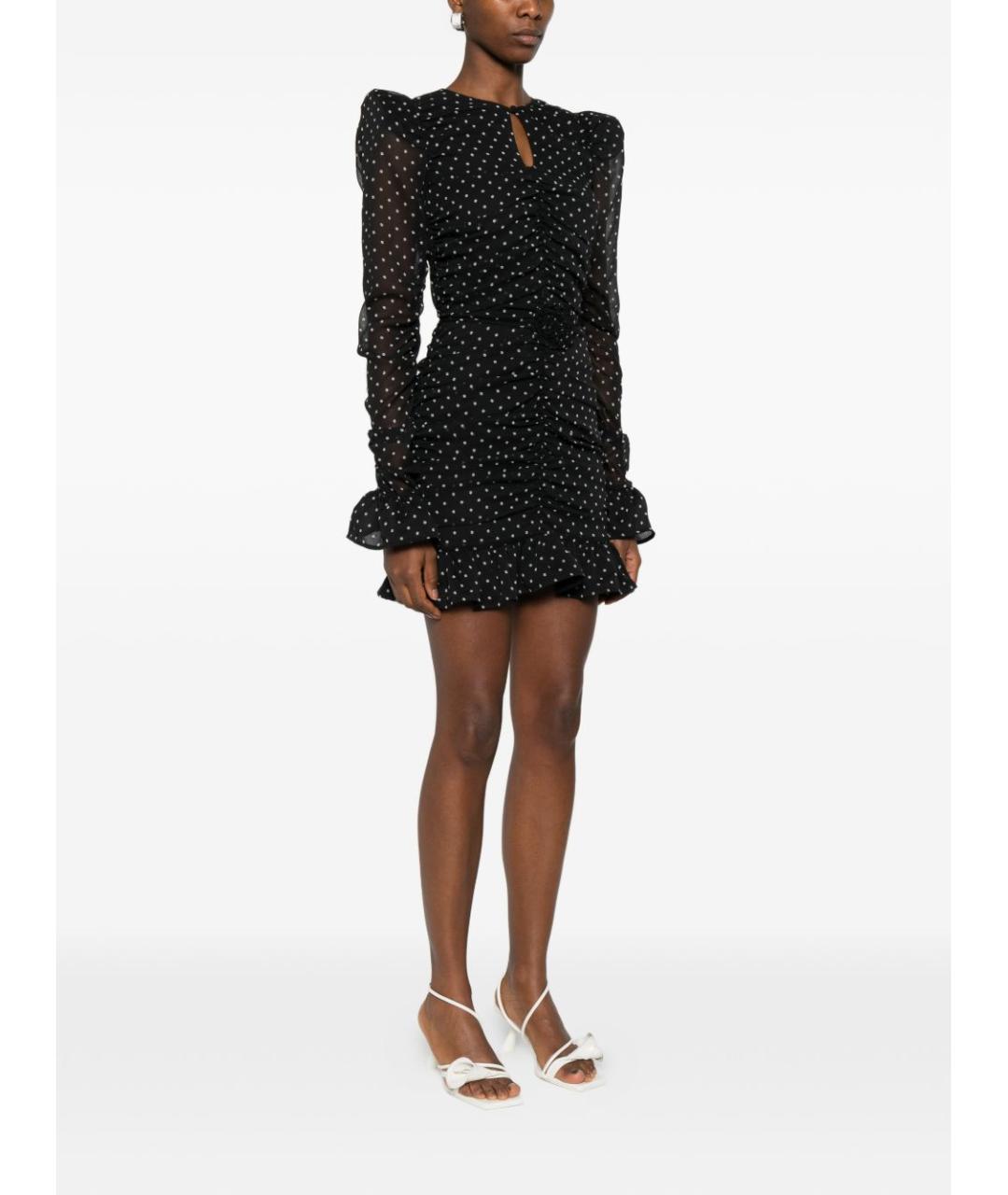 ROTATE Черное полиэстеровое платье, фото 5