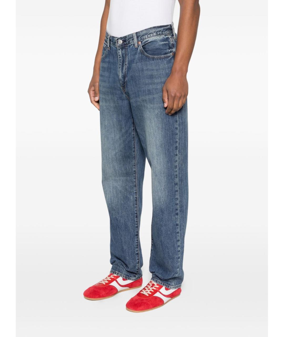 LEVI'S Синие хлопковые прямые джинсы, фото 4