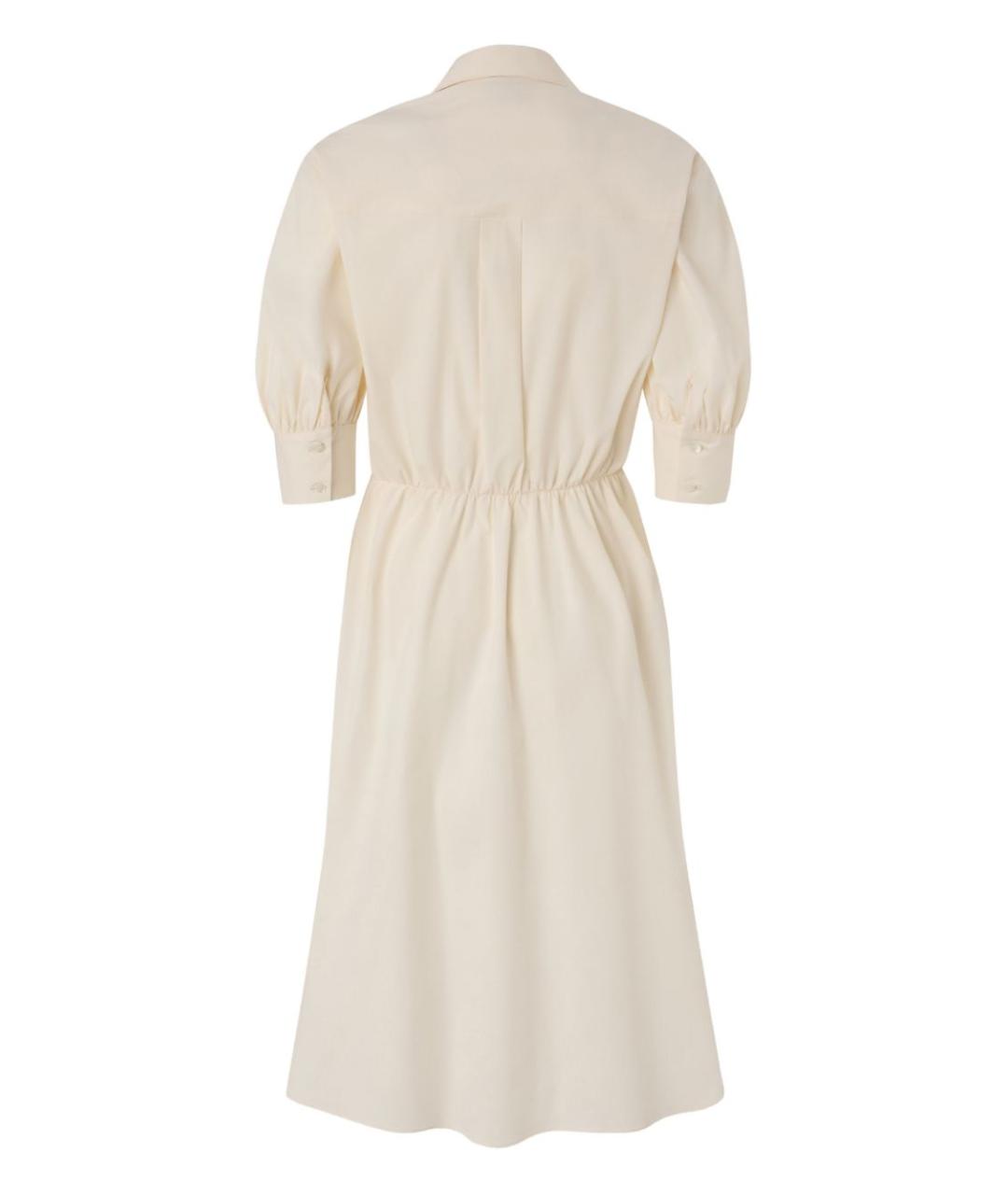 PINKO Бежевое хлопковое платье, фото 2