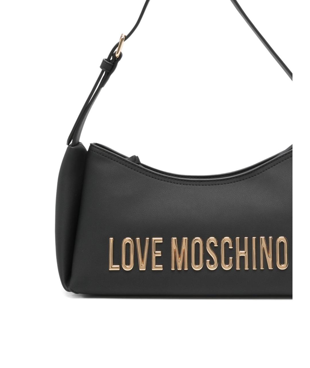 LOVE MOSCHINO Черная сумка с короткими ручками из искусственной кожи, фото 3