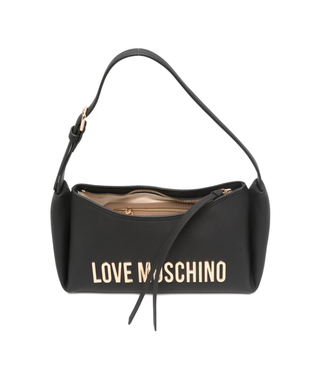 LOVE MOSCHINO Черная сумка с короткими ручками из искусственной кожи, фото 4