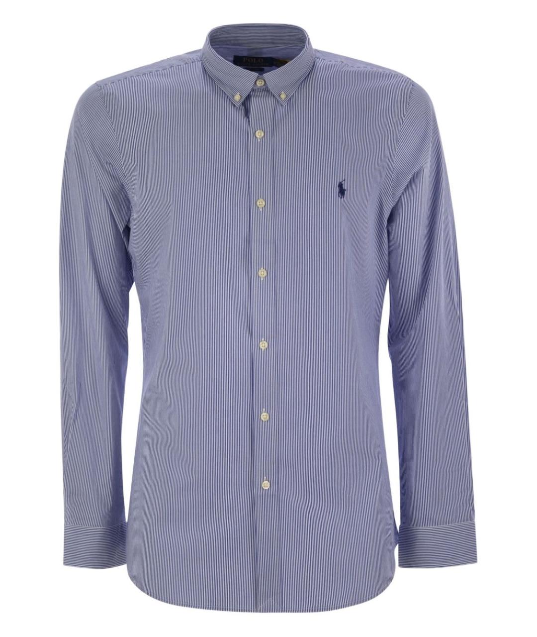 POLO RALPH LAUREN Синяя хлопковая классическая рубашка, фото 1