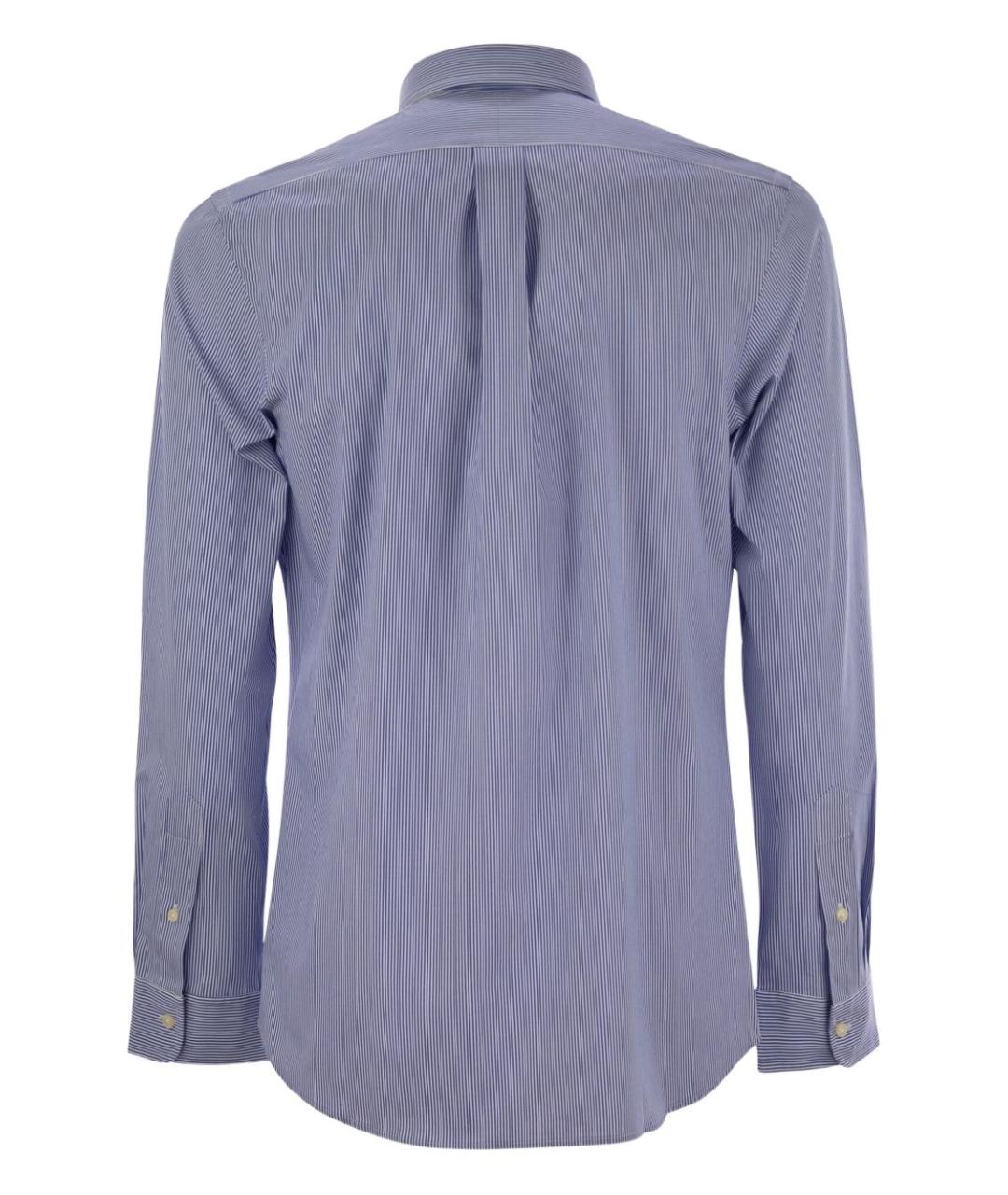 POLO RALPH LAUREN Синяя хлопковая классическая рубашка, фото 2