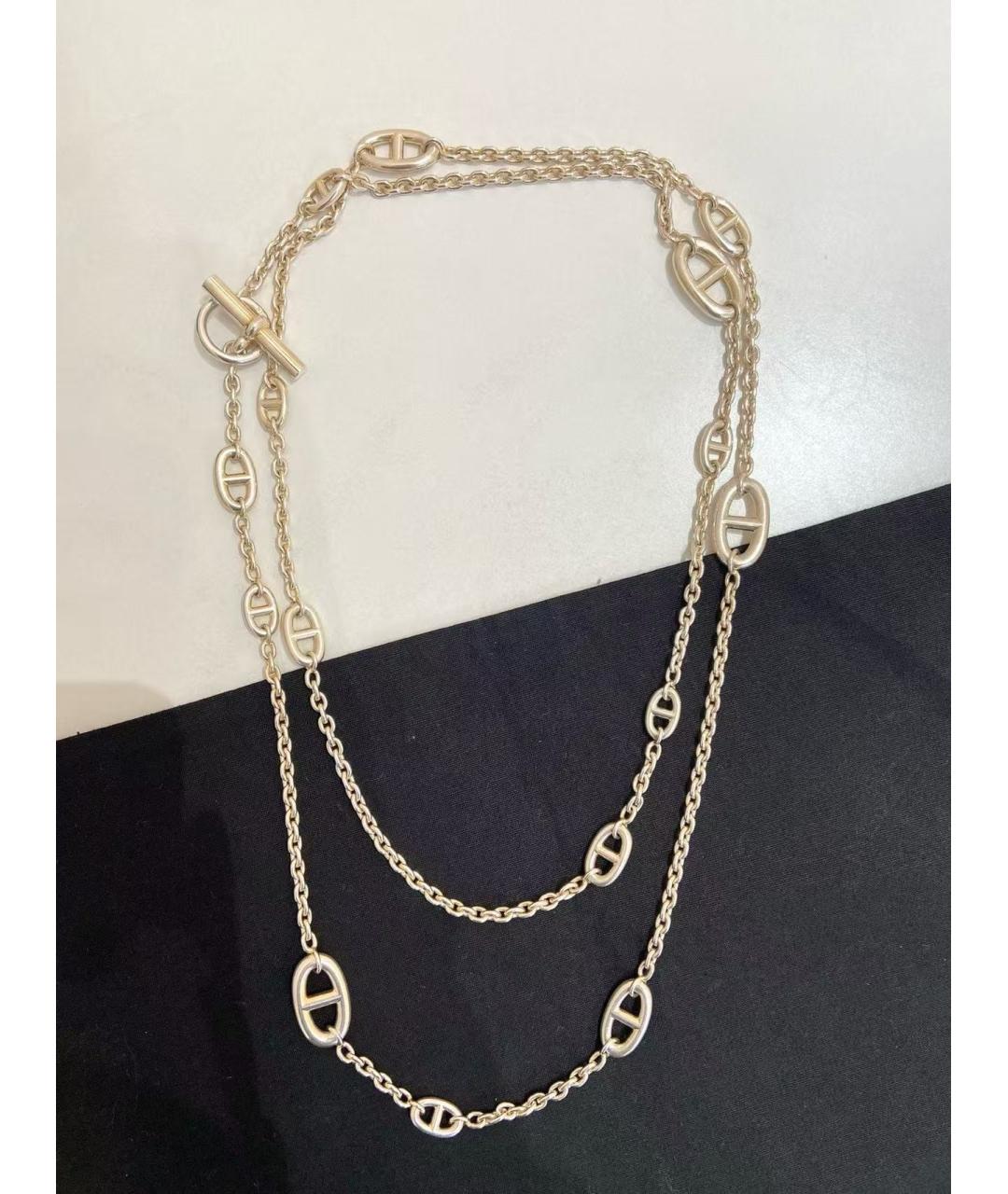 HERMES Серебряное серебряное колье, фото 4