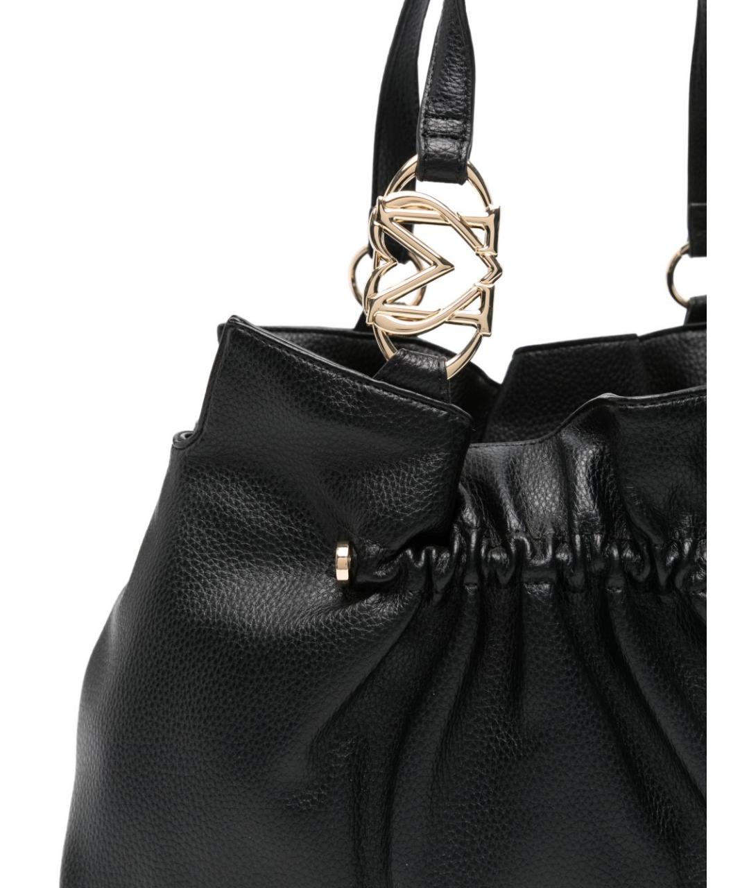 LOVE MOSCHINO Черная сумка тоут из искусственной кожи, фото 3