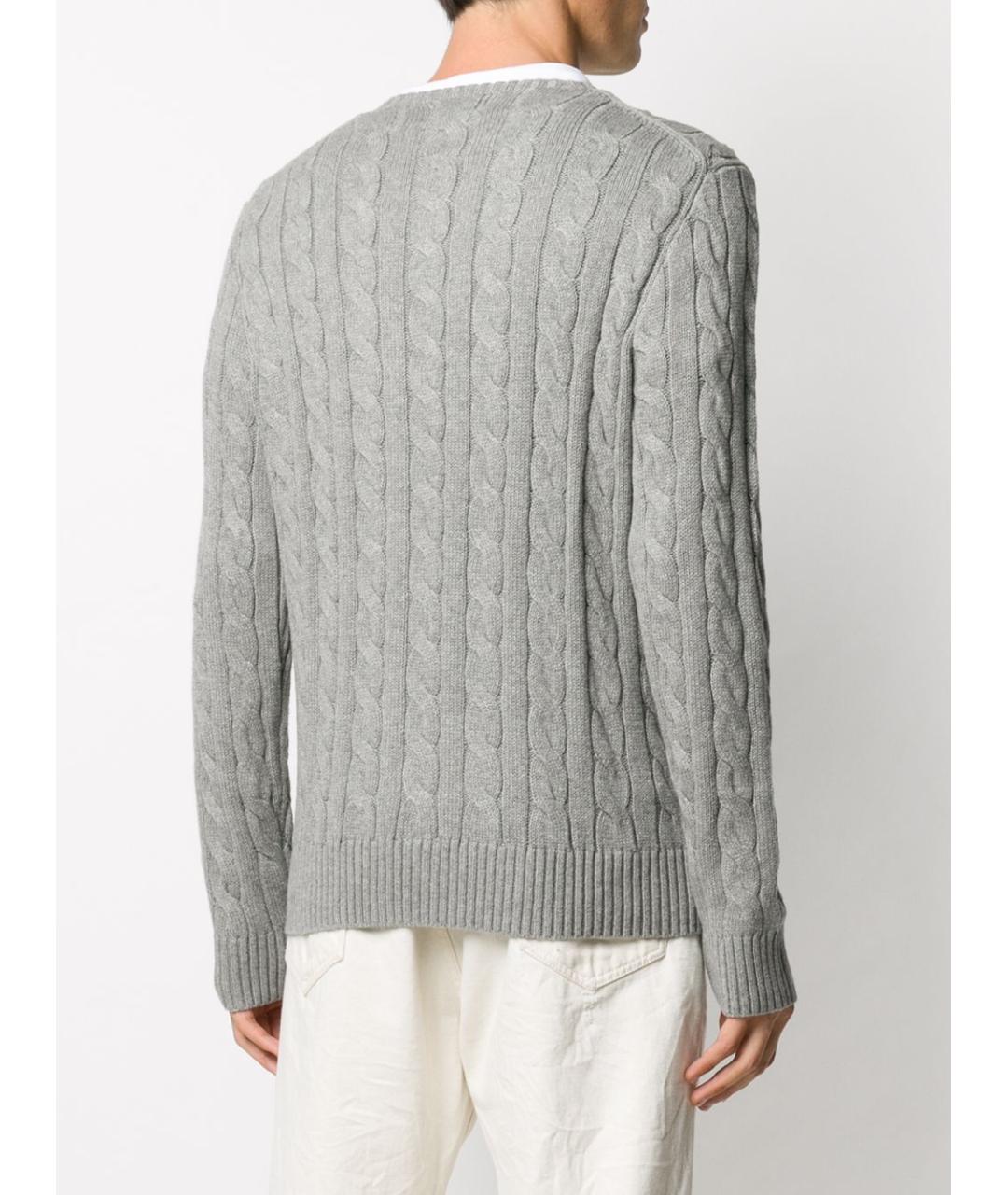 POLO RALPH LAUREN Серый хлопковый джемпер / свитер, фото 3
