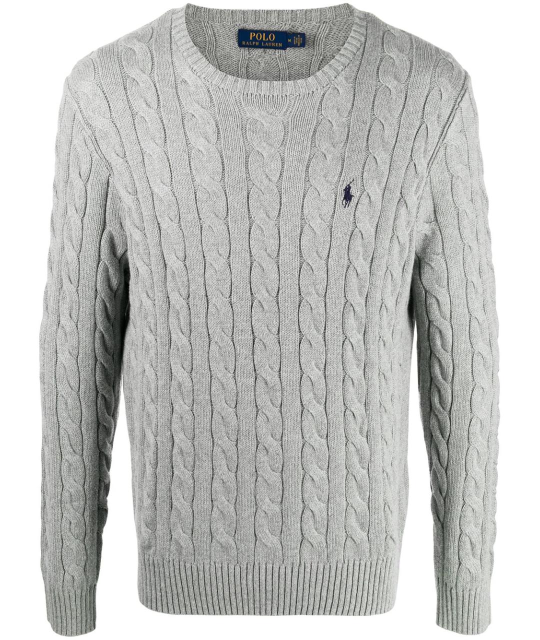 POLO RALPH LAUREN Серый хлопковый джемпер / свитер, фото 1