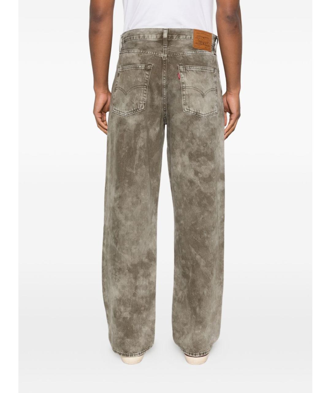 LEVI'S Серые хлопковые прямые джинсы, фото 2