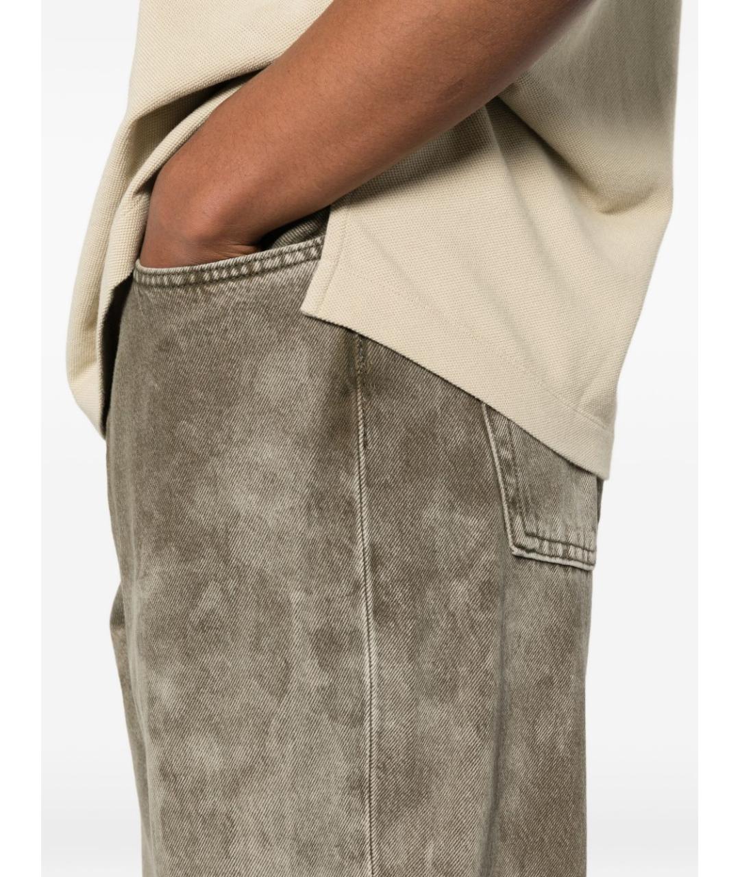 LEVI'S Серые хлопковые прямые джинсы, фото 3