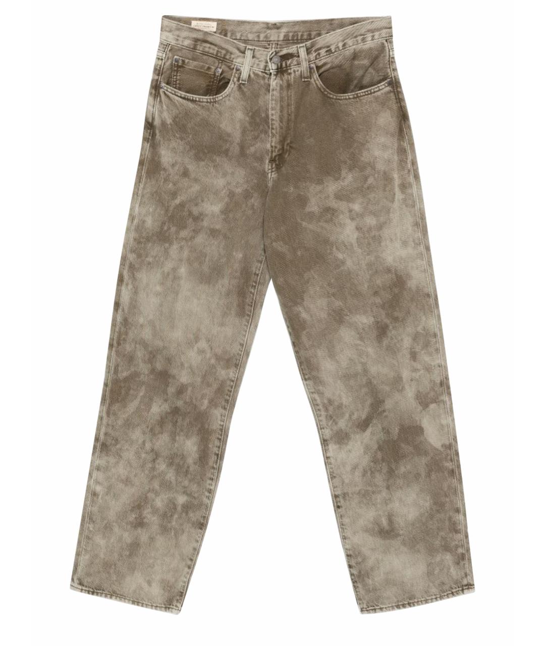 LEVI'S Серые хлопковые прямые джинсы, фото 1