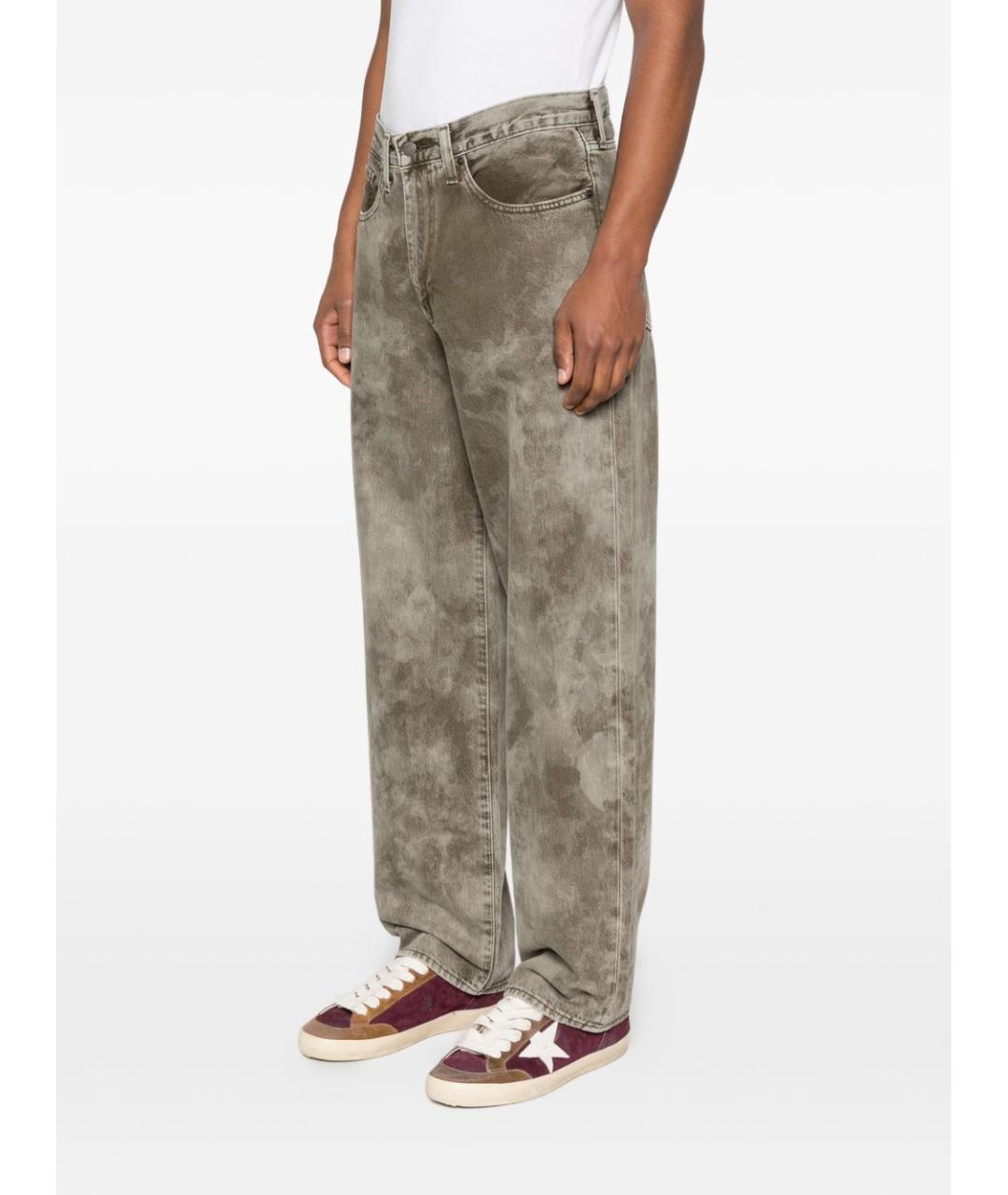 LEVI'S Серые хлопковые прямые джинсы, фото 5