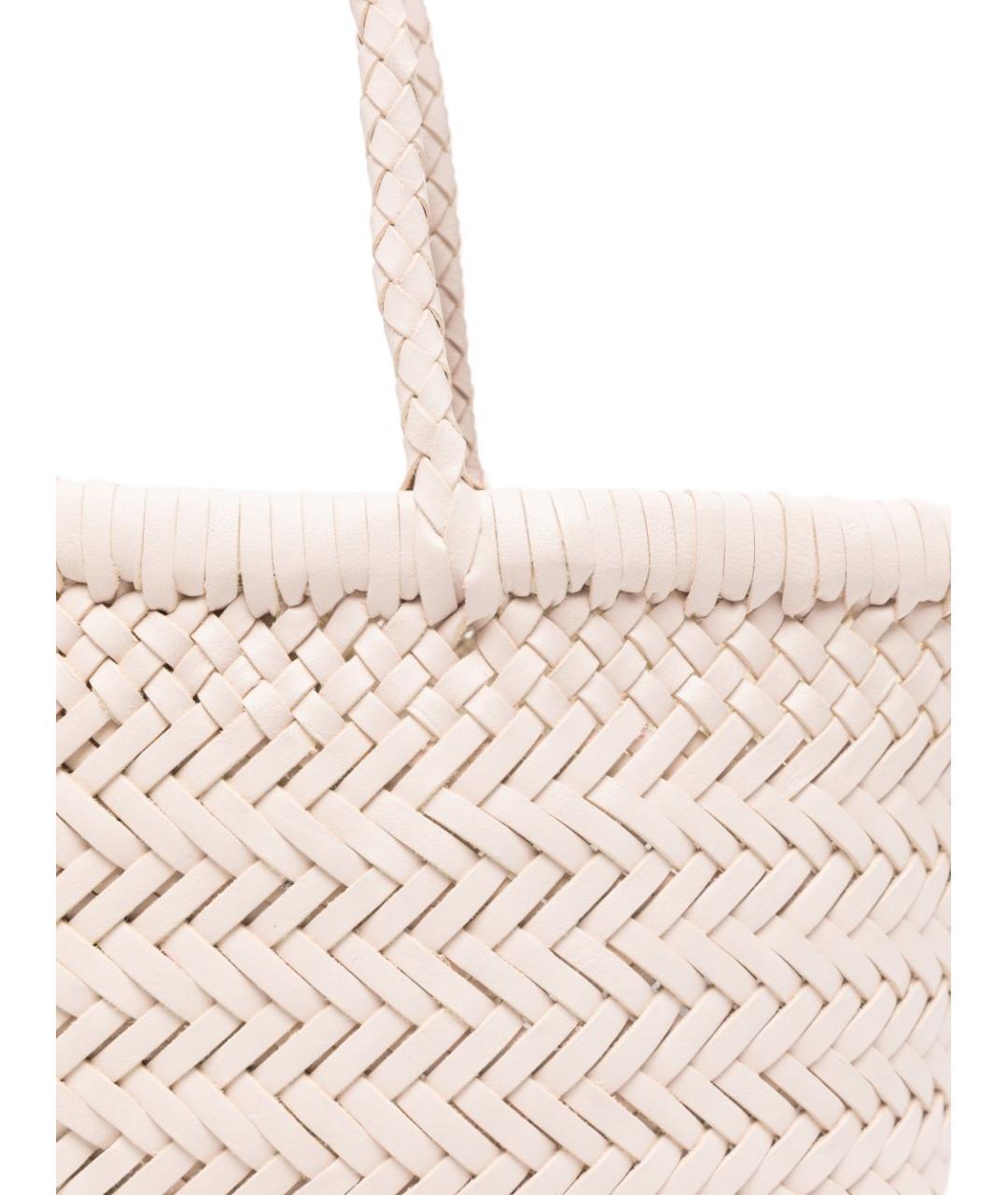 Dragon Diffusion Белая кожаная сумка тоут, фото 4