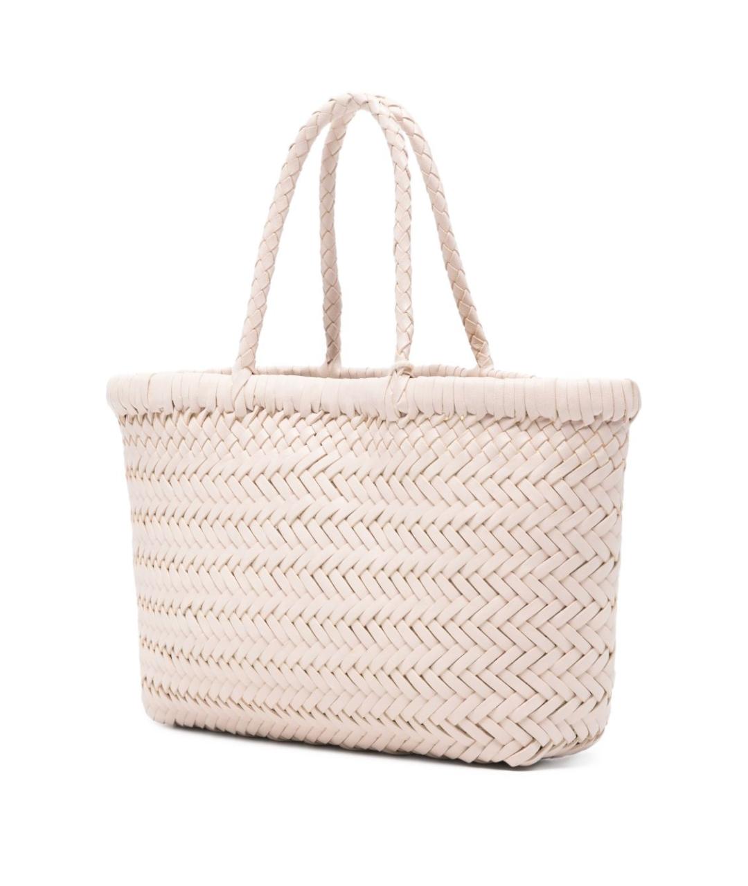 Dragon Diffusion Белая кожаная сумка тоут, фото 5