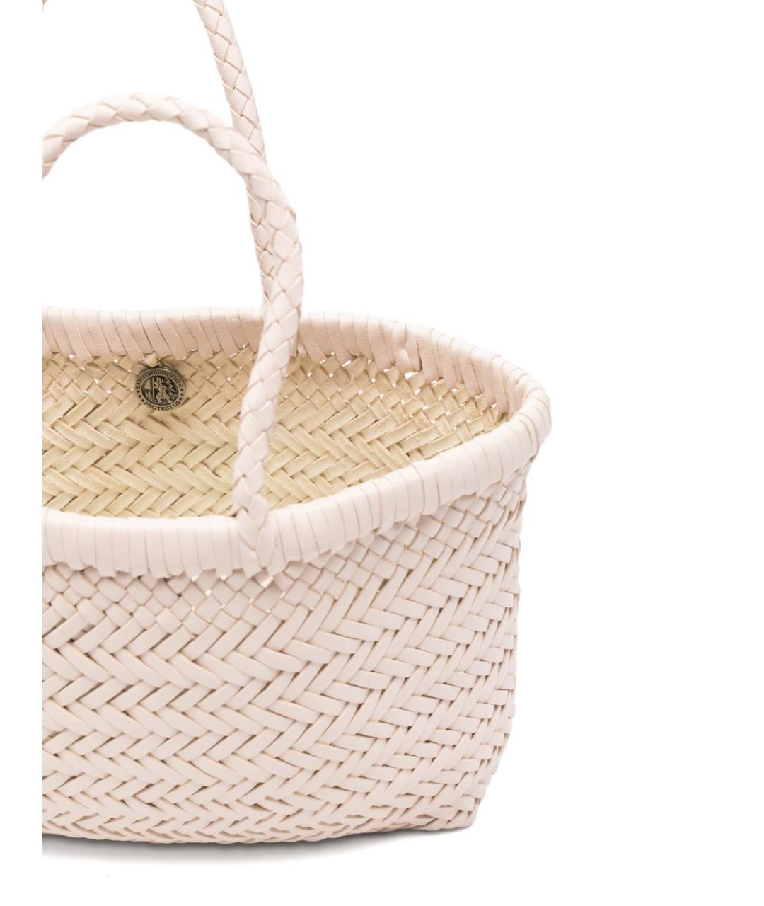 Dragon Diffusion Белая кожаная сумка тоут, фото 2