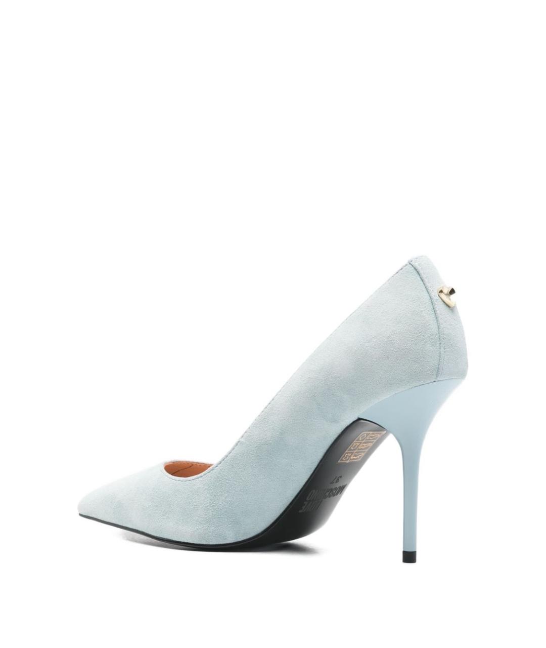 LOVE MOSCHINO Голубые синтетические туфли, фото 3