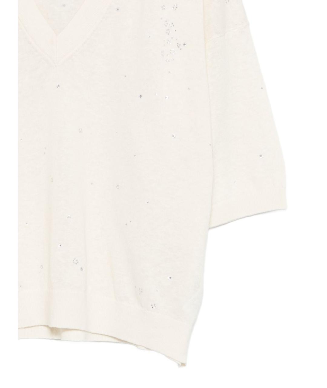 SEVENTY Бежевый льняной джемпер / свитер, фото 3