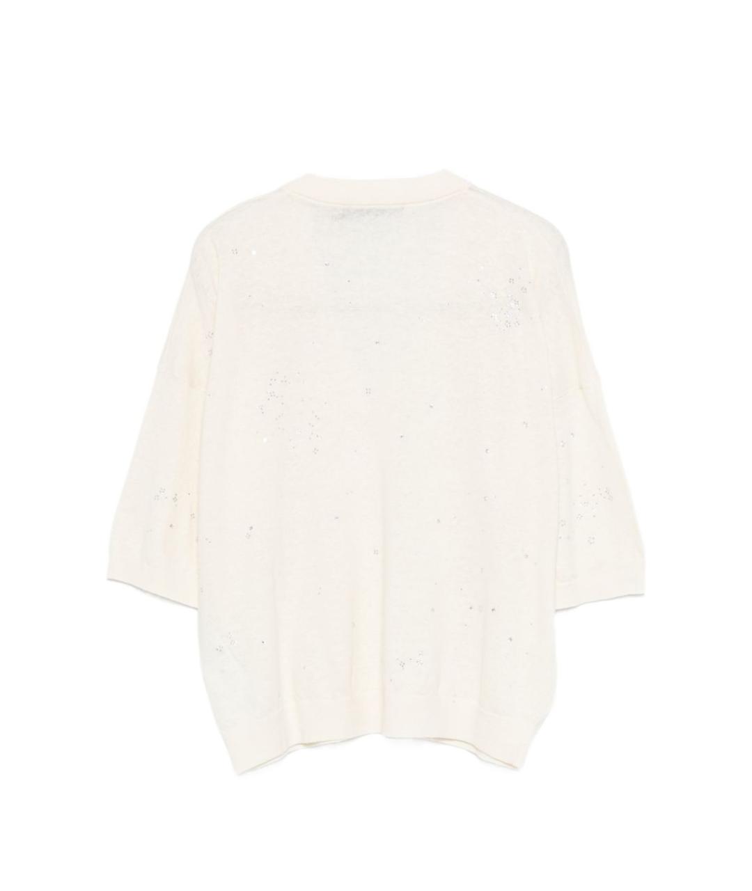 SEVENTY Бежевый льняной джемпер / свитер, фото 2