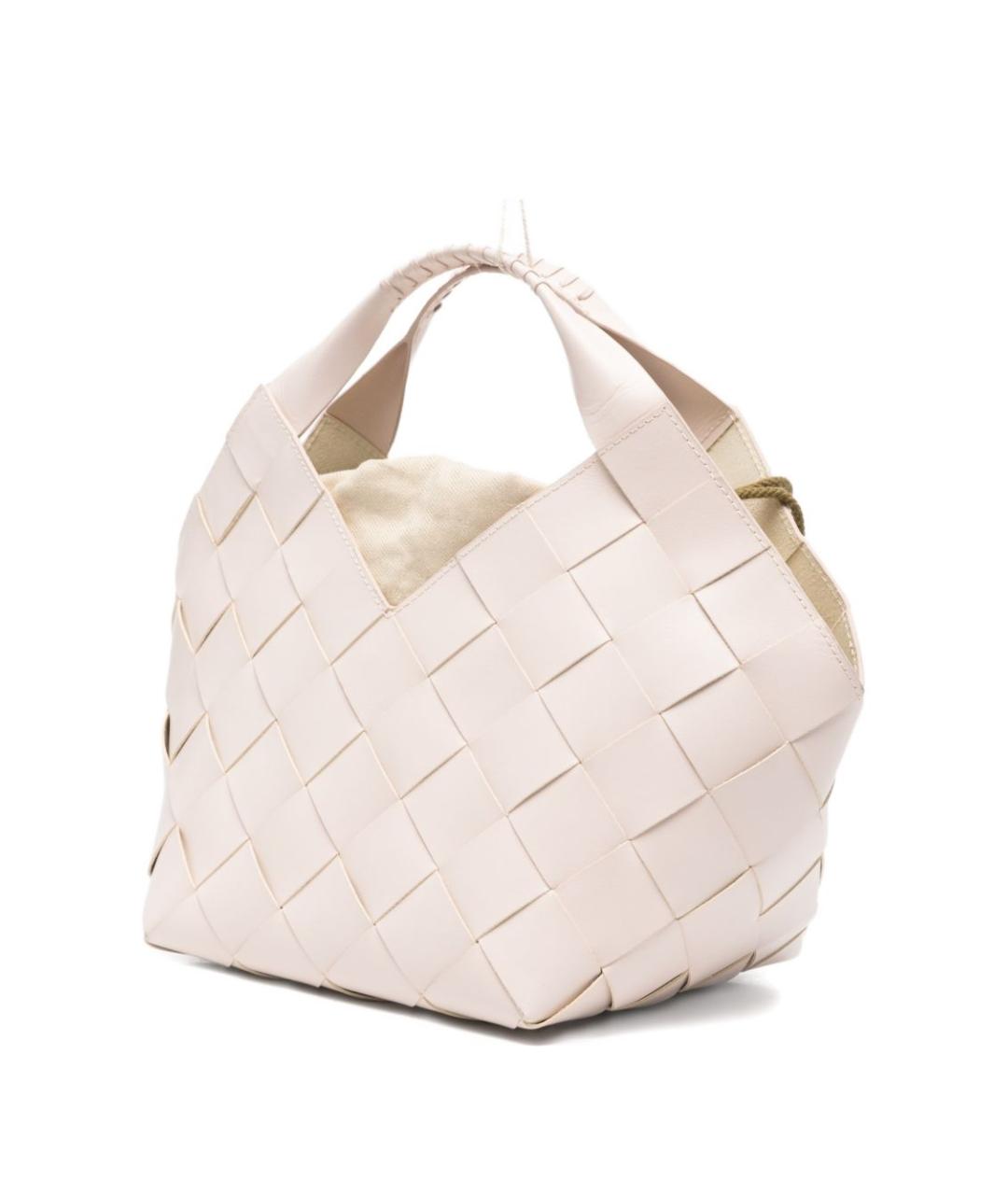 Dragon Diffusion Бежевая кожаная сумка с короткими ручками, фото 4