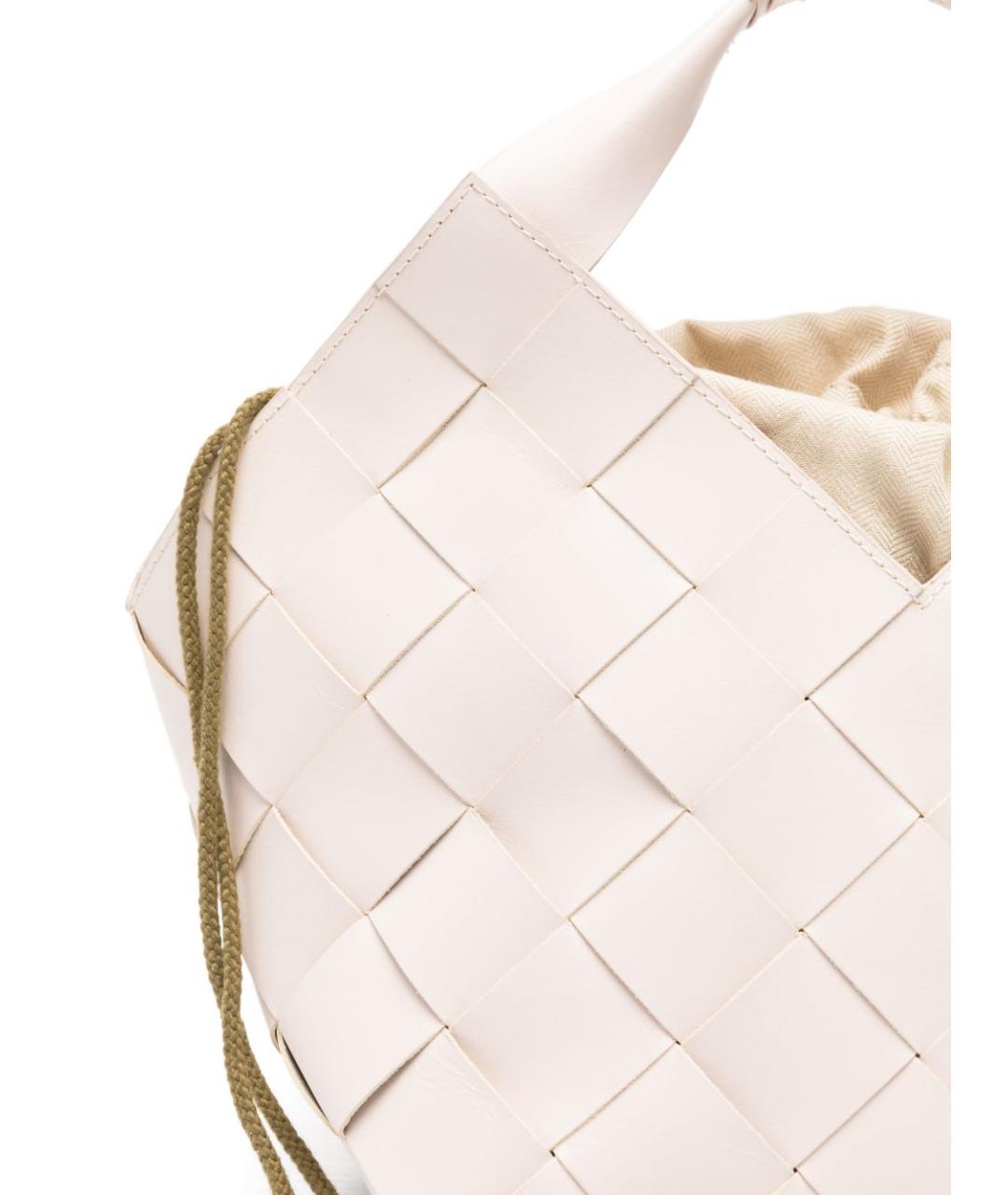 Dragon Diffusion Бежевая кожаная сумка с короткими ручками, фото 5