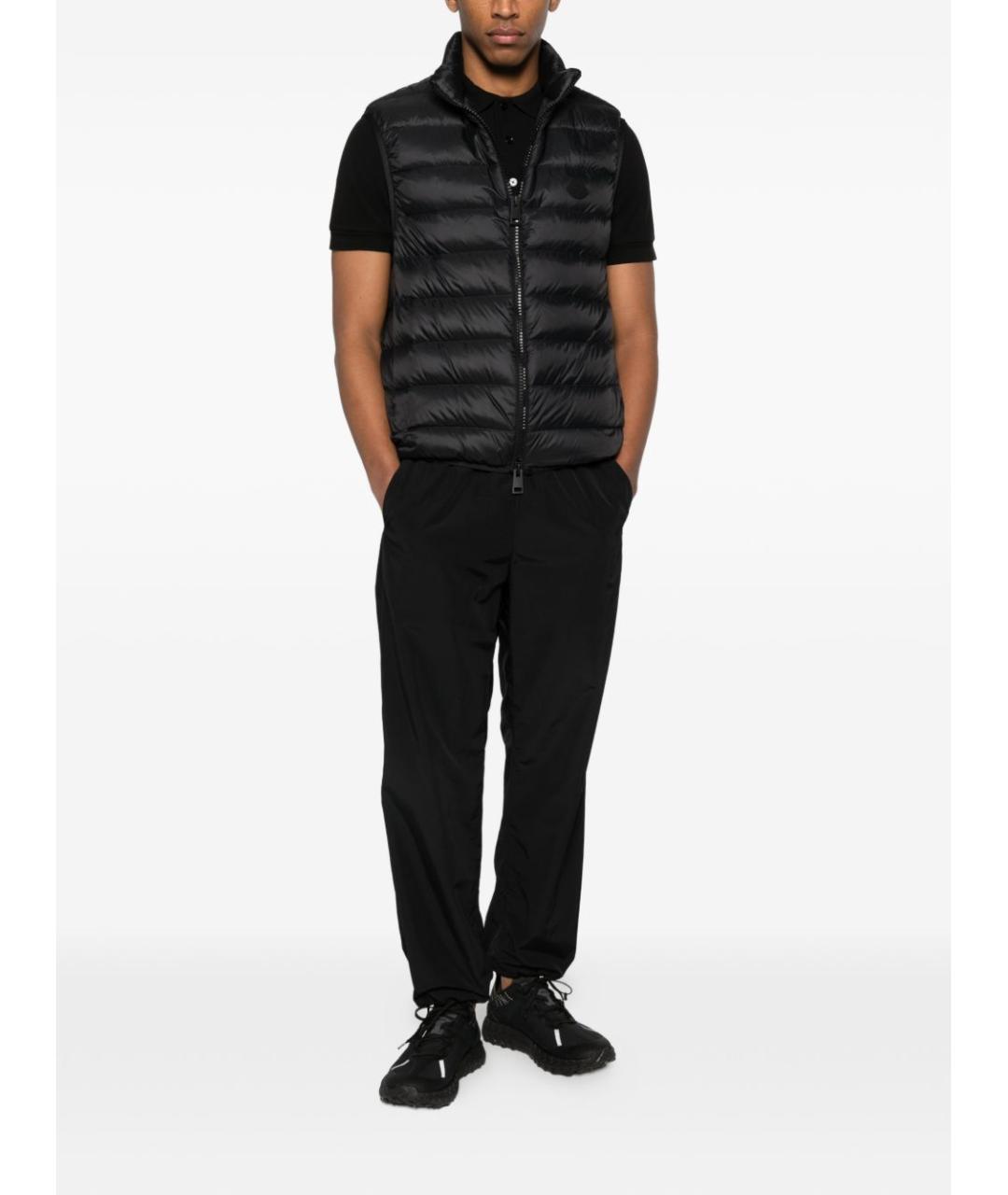 MONCLER Черный полиамидовый жилет, фото 5