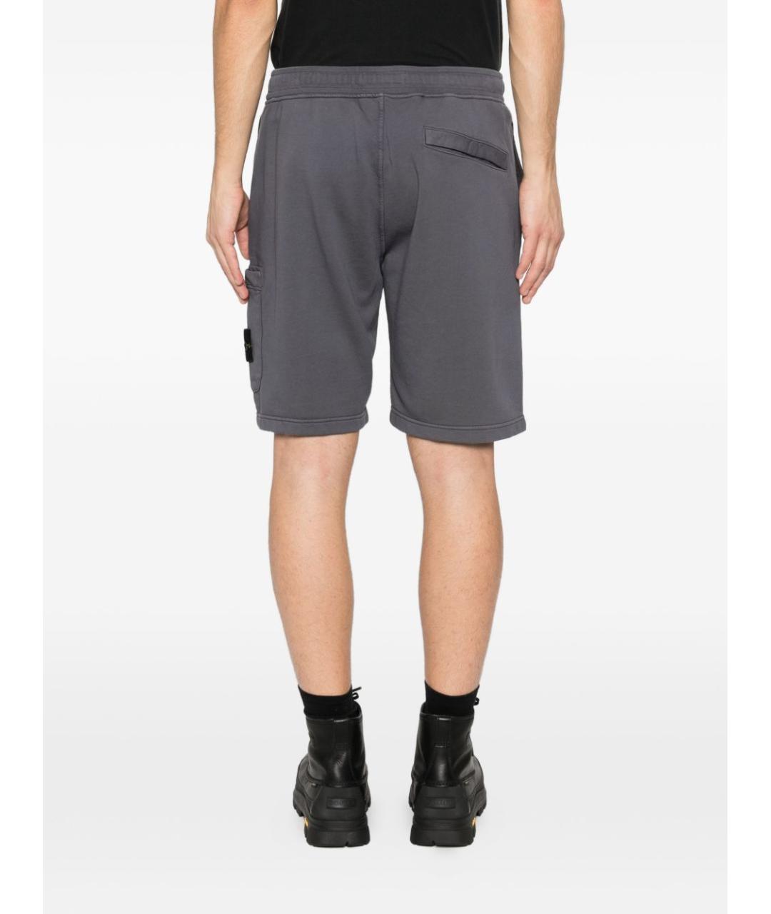STONE ISLAND Серые хлопковые шорты, фото 2