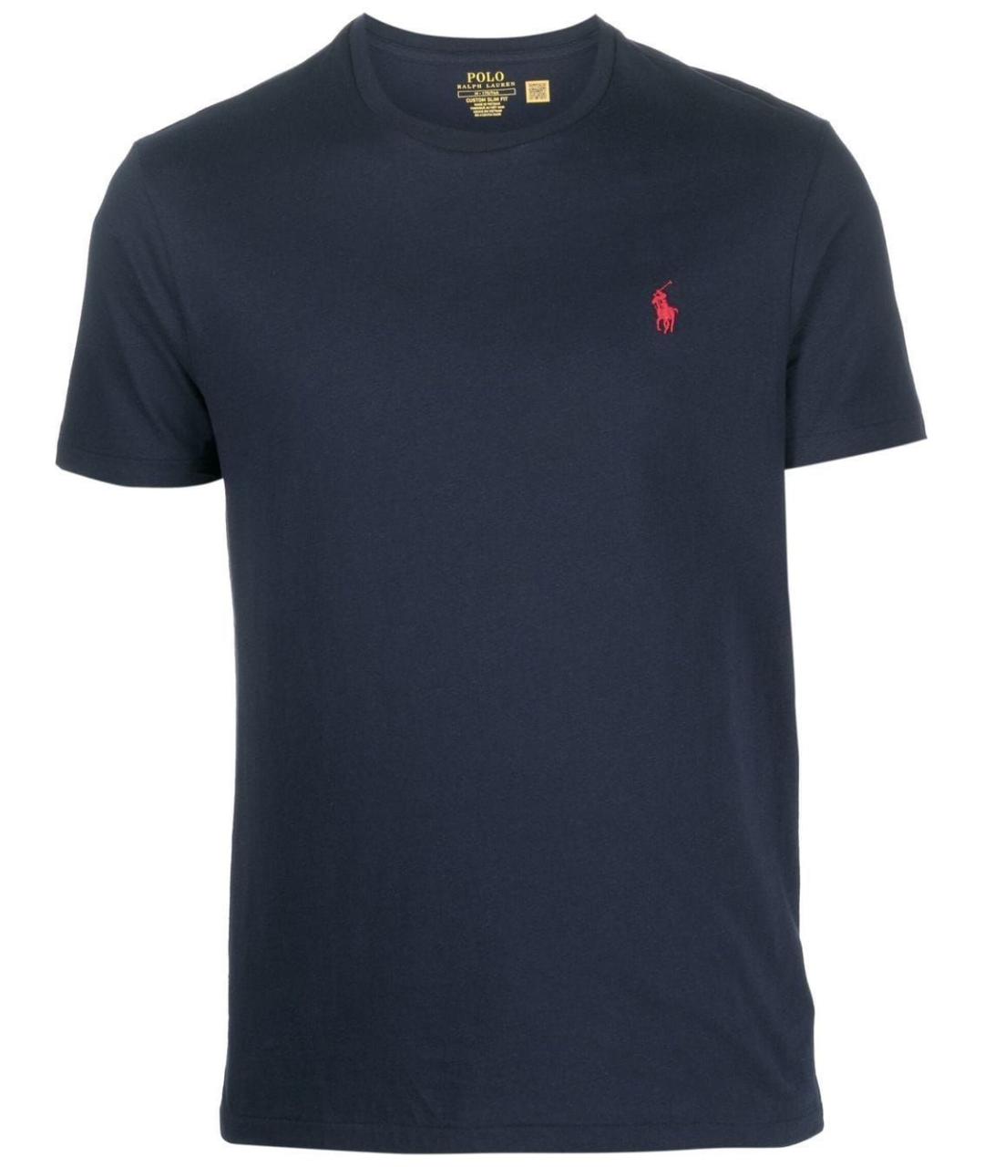 POLO RALPH LAUREN Синяя хлопковая футболка, фото 1