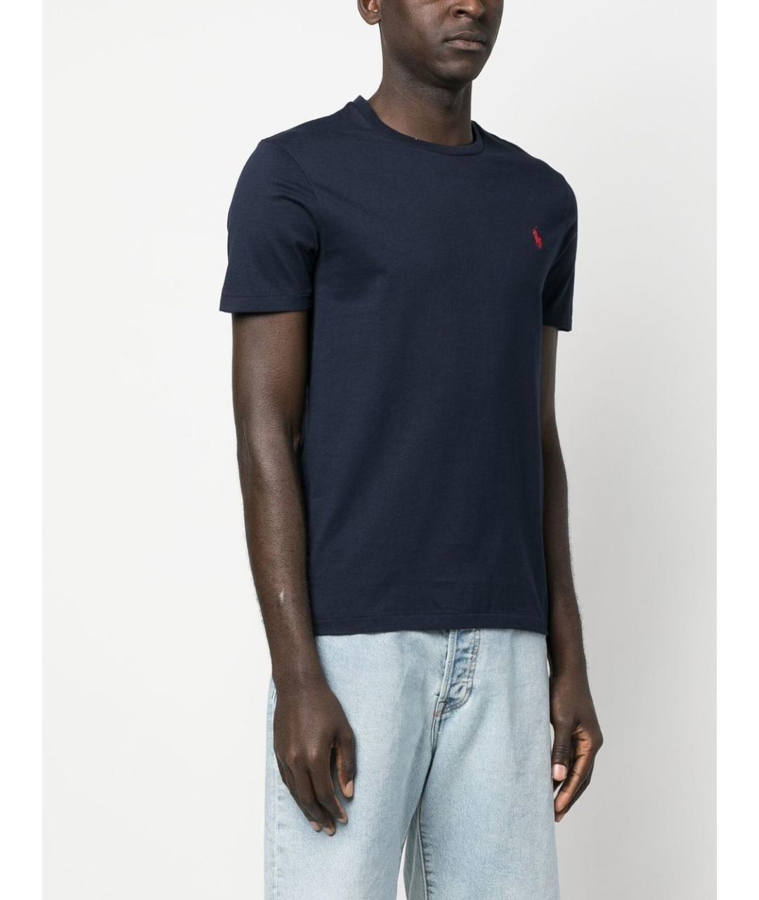 POLO RALPH LAUREN Синяя хлопковая футболка, фото 5