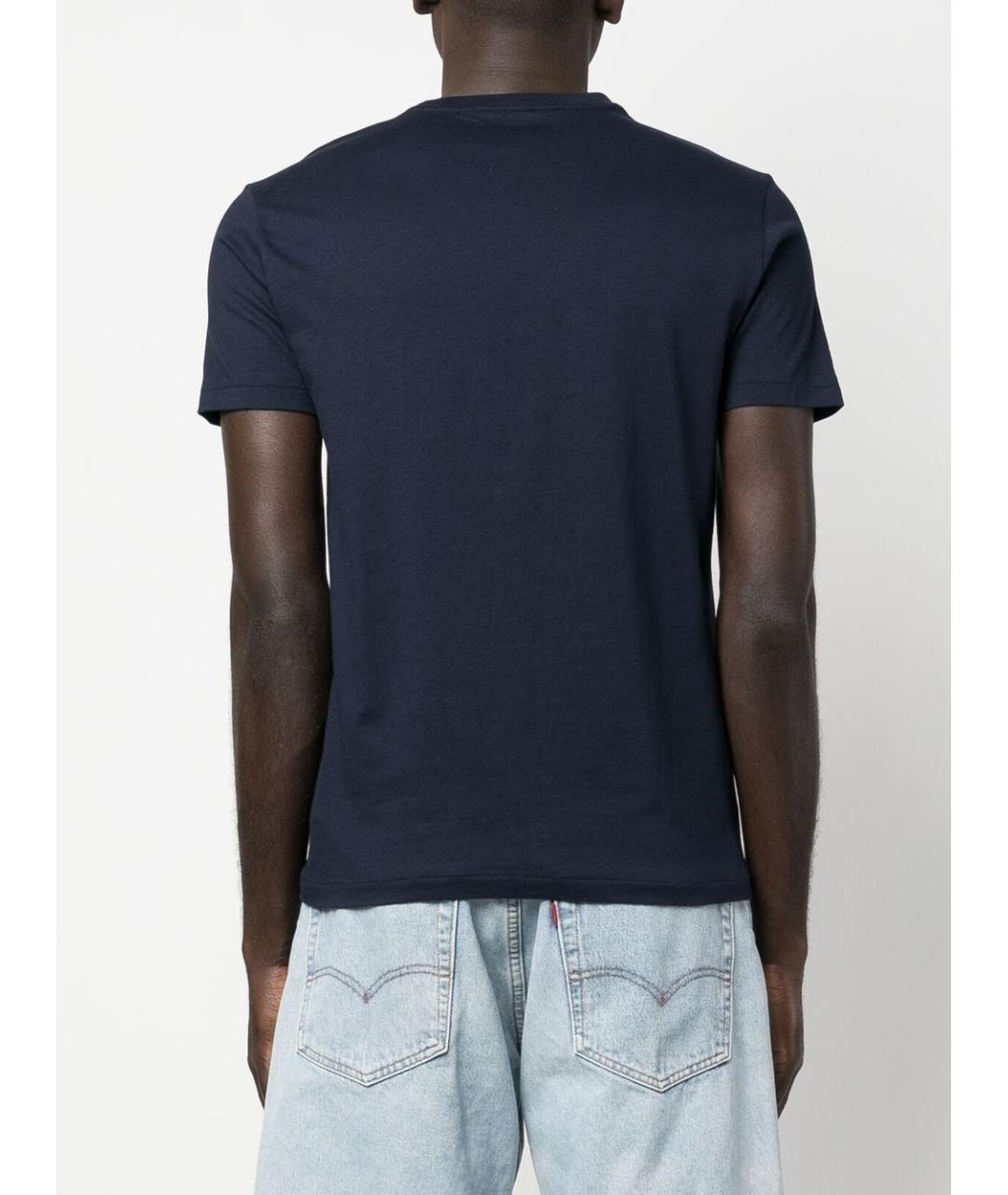 POLO RALPH LAUREN Синяя хлопковая футболка, фото 2