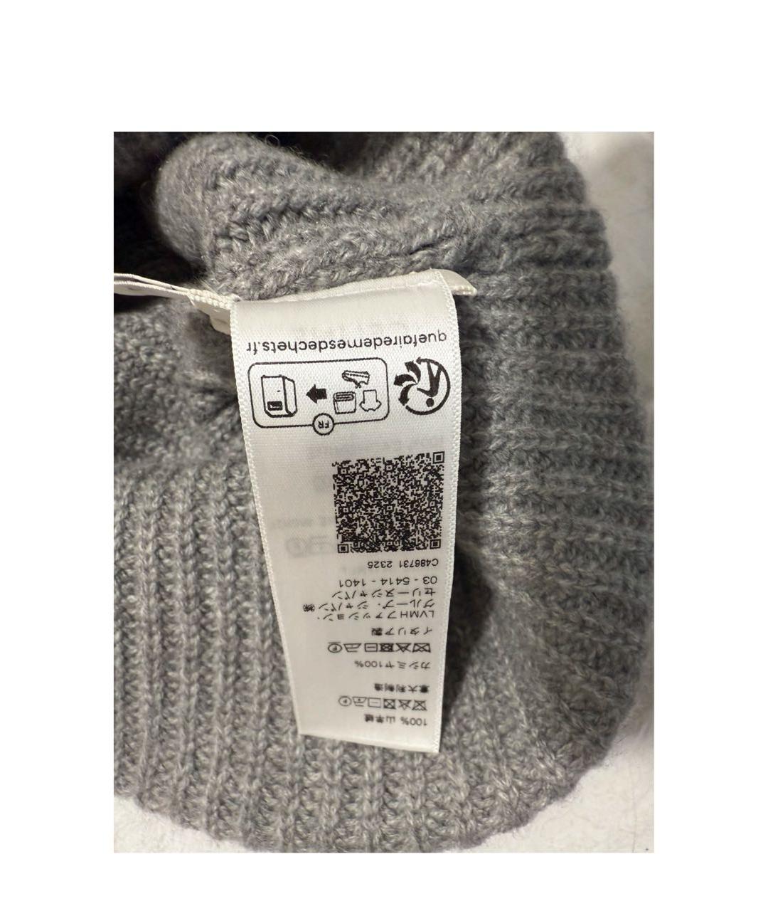 CELINE Серая кашемировая шапка, фото 2