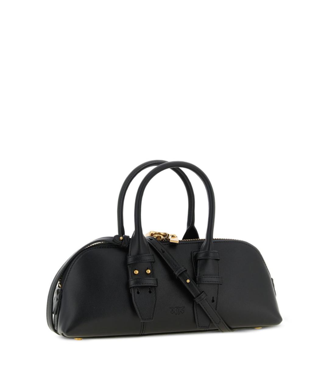 PINKO Черная кожаная сумка тоут, фото 3