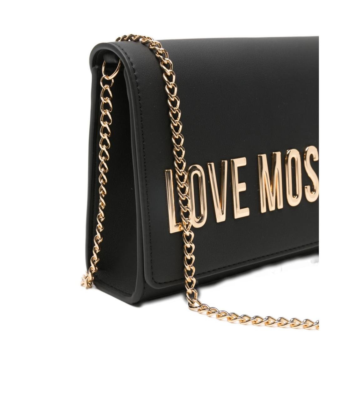 LOVE MOSCHINO Черная сумка через плечо из искусственной кожи, фото 2