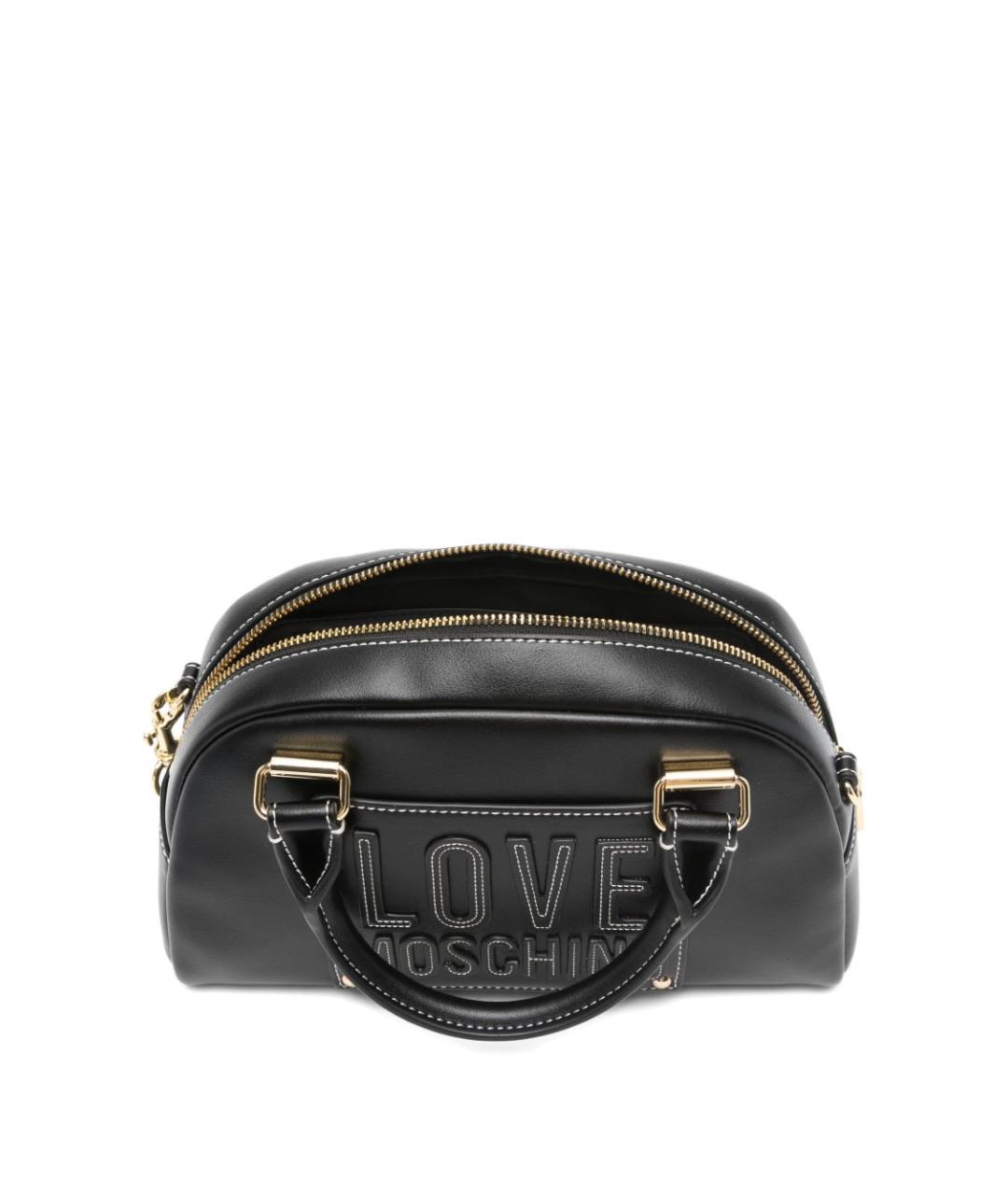 LOVE MOSCHINO Черная сумка с короткими ручками из искусственной кожи, фото 2