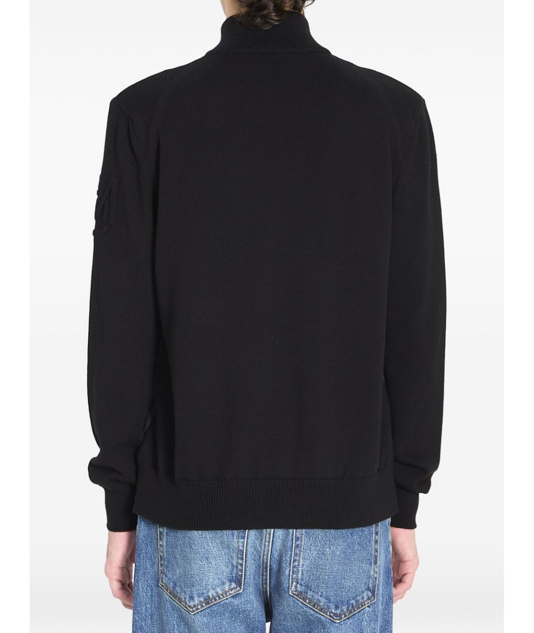 MONCLER Черный хлопковый кардиган, фото 5