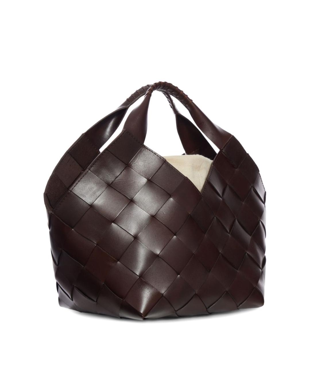 Dragon Diffusion Коричневая кожаная сумка с короткими ручками, фото 2