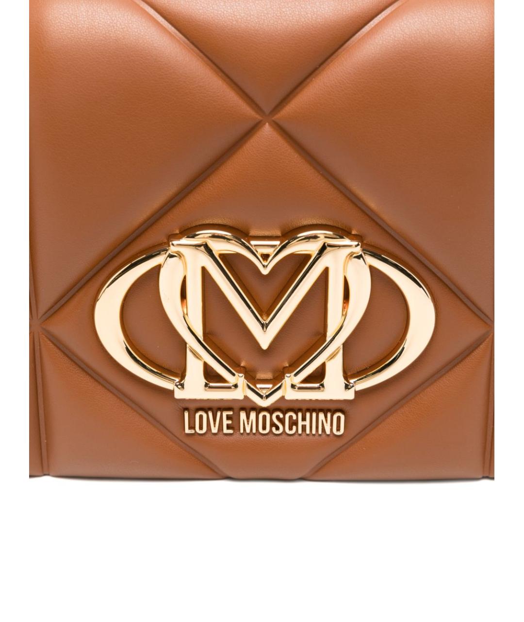 LOVE MOSCHINO Коричневая сумка через плечо из искусственной кожи, фото 3