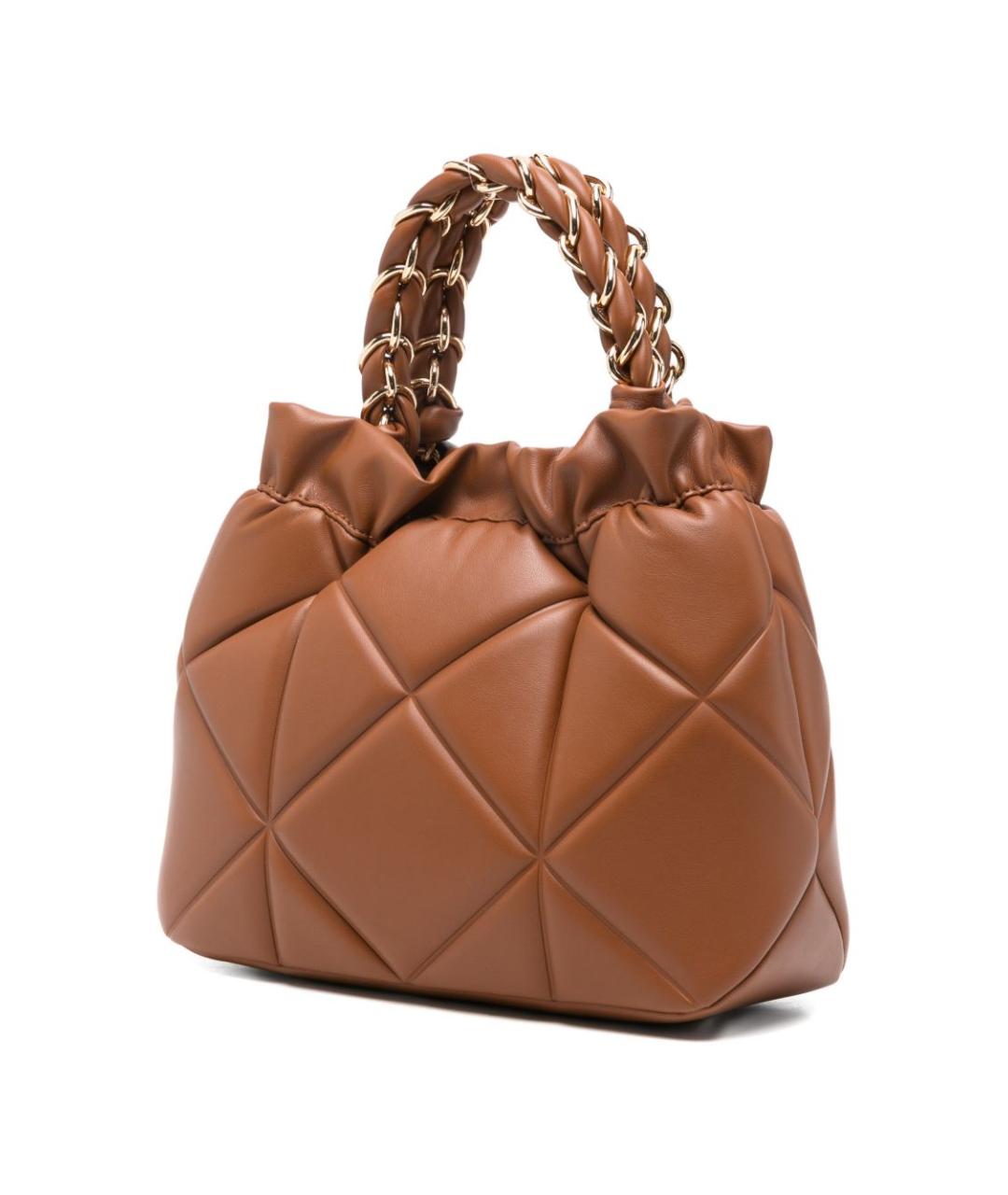 LOVE MOSCHINO Коричневая сумка с короткими ручками из искусственной кожи, фото 5