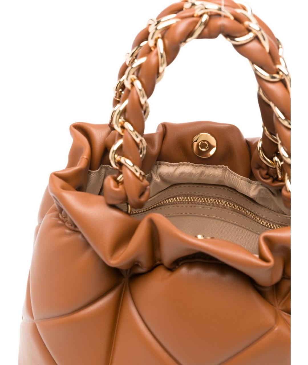 LOVE MOSCHINO Коричневая сумка с короткими ручками из искусственной кожи, фото 3