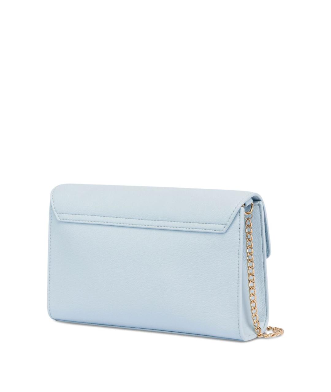 LOVE MOSCHINO Голубая сумка через плечо из искусственной кожи, фото 3