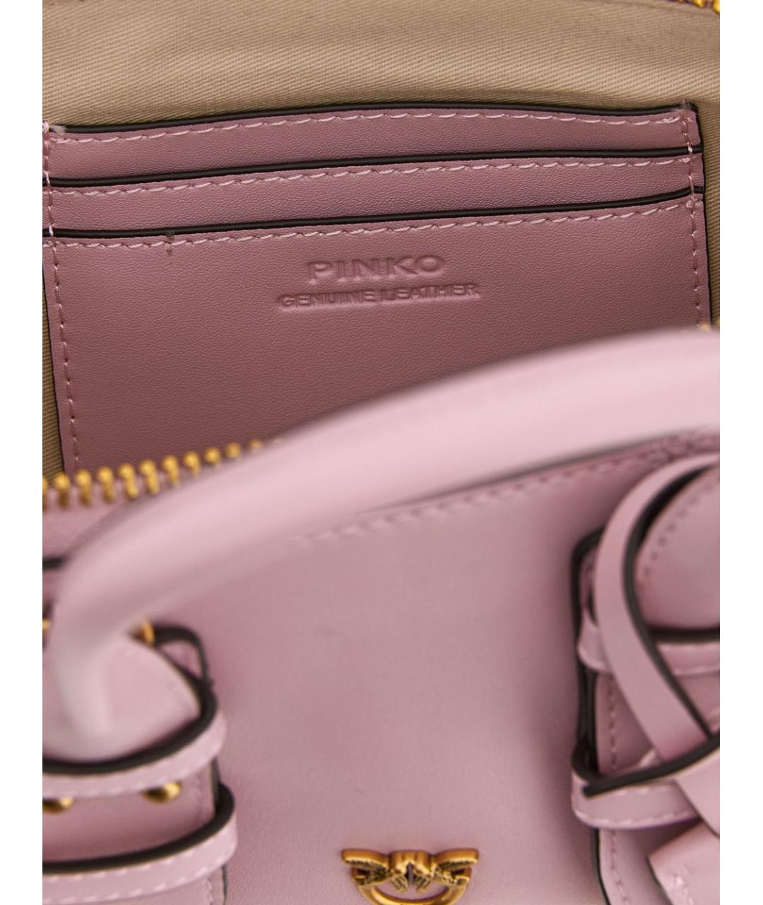 PINKO Розовая кожаная сумка тоут, фото 4