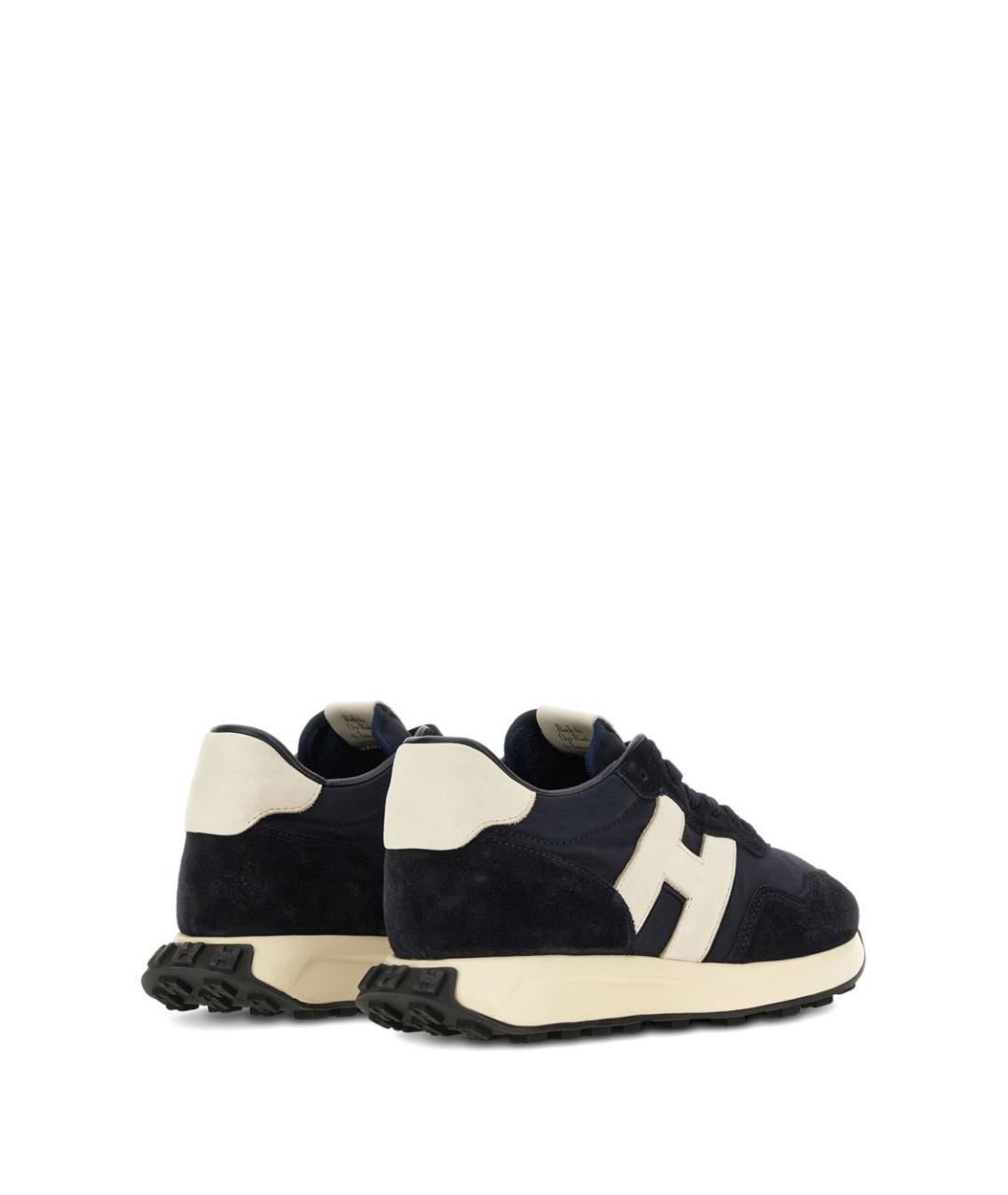 HOGAN Темно-синие замшевые низкие кроссовки / кеды, фото 3