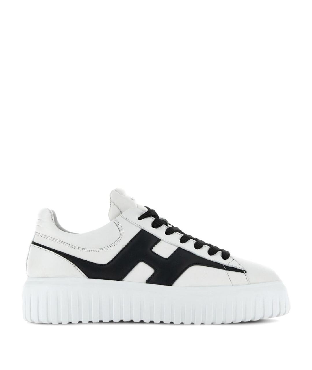 HOGAN Белые кожаные низкие кроссовки / кеды, фото 1