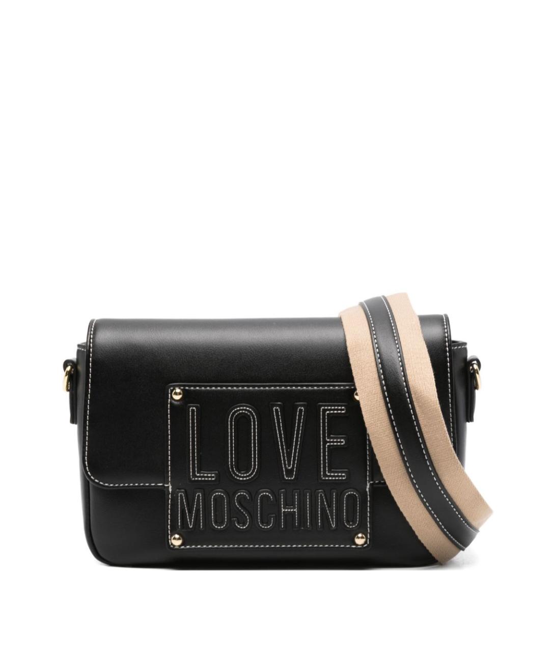 LOVE MOSCHINO Черная сумка через плечо из искусственной кожи, фото 1