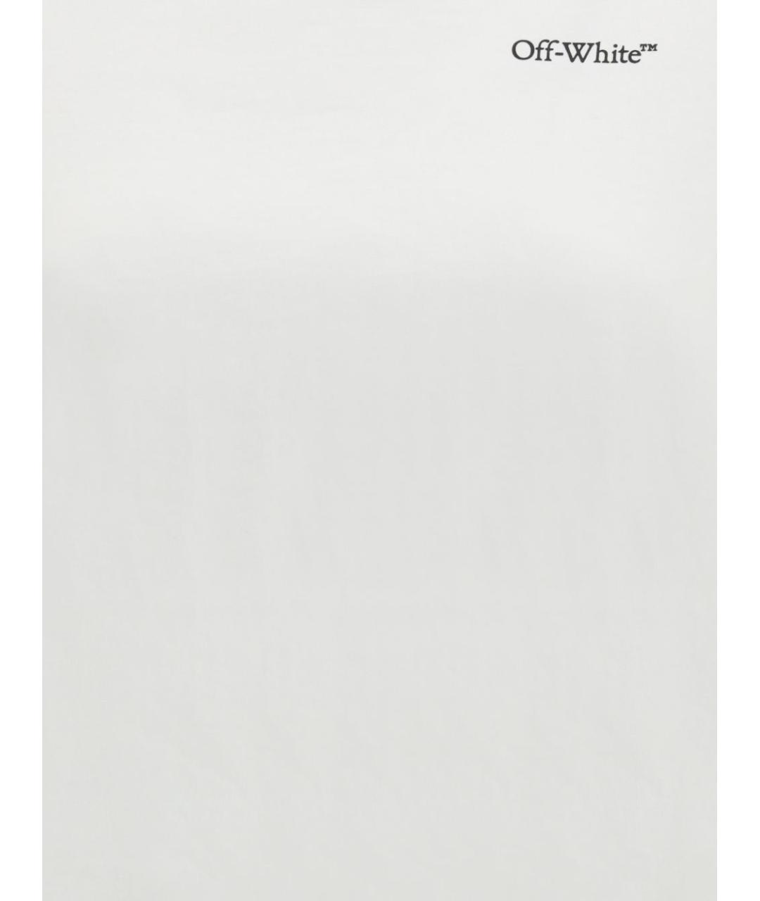 OFF-WHITE Белая хлопковая футболка, фото 3