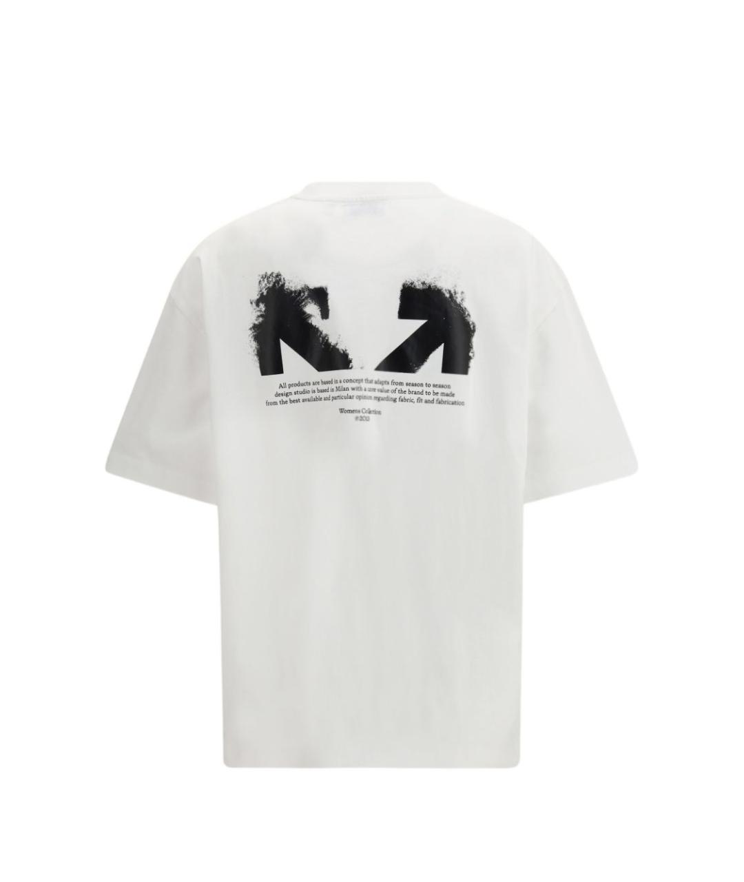 OFF-WHITE Белая хлопковая футболка, фото 2