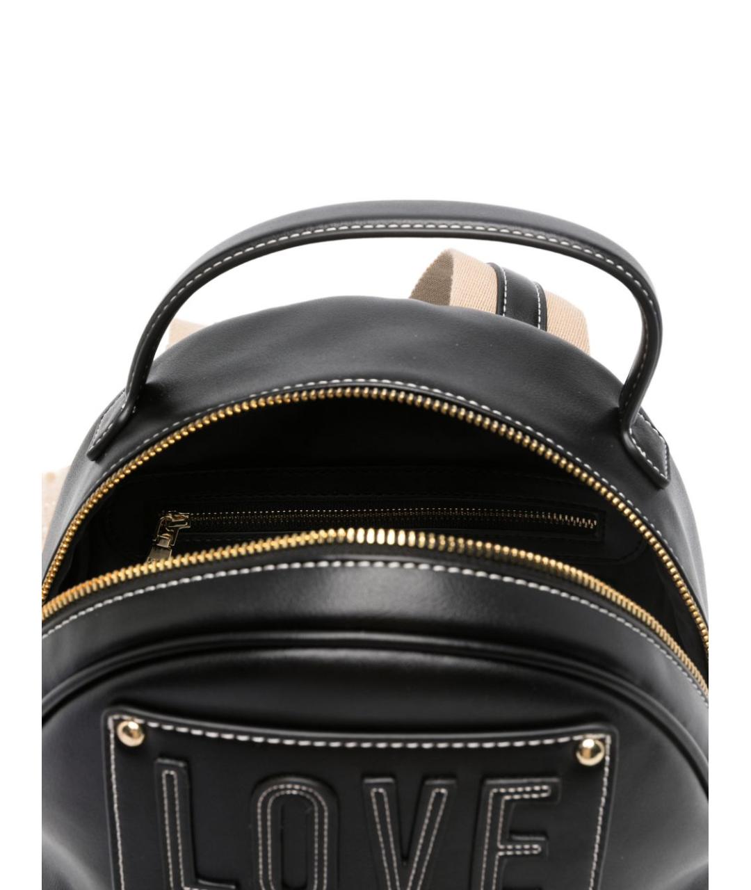LOVE MOSCHINO Черный рюкзак из искусственной кожи, фото 3