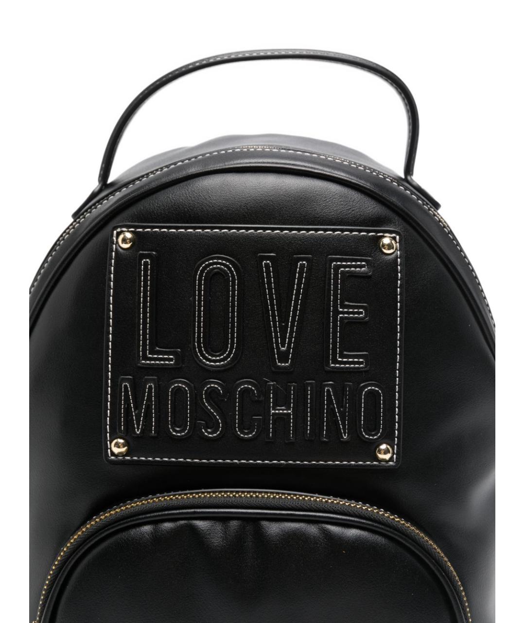 LOVE MOSCHINO Черный рюкзак из искусственной кожи, фото 2