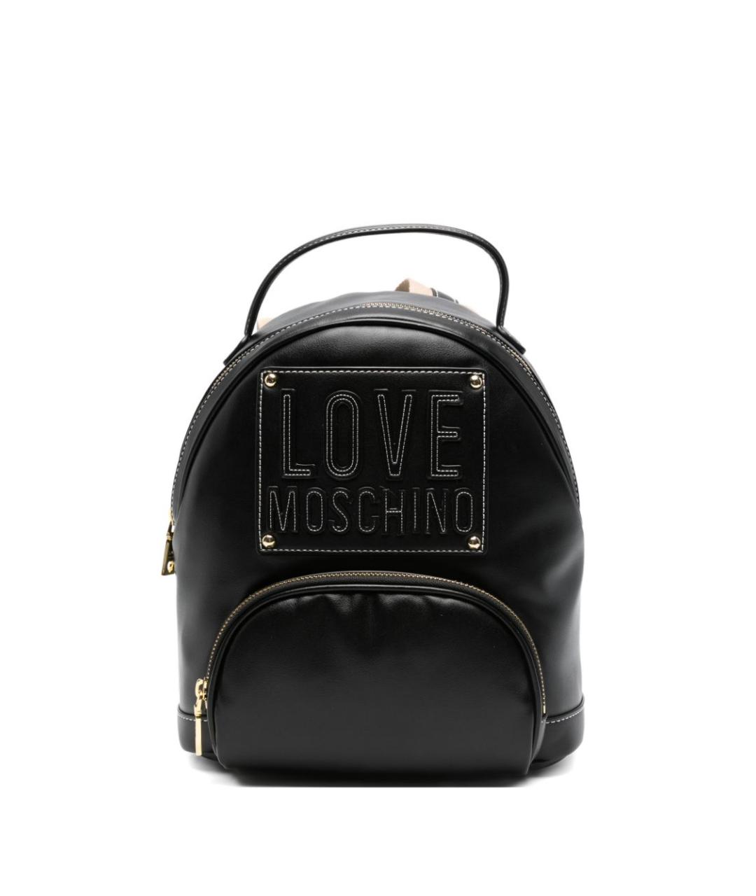 LOVE MOSCHINO Черный рюкзак из искусственной кожи, фото 1