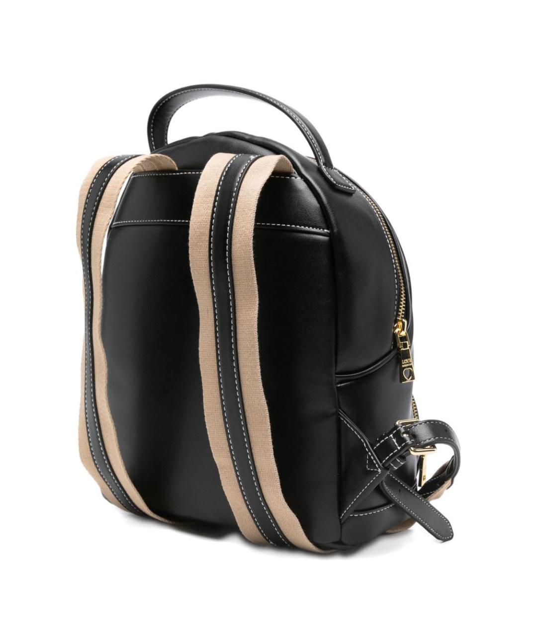 LOVE MOSCHINO Черный рюкзак из искусственной кожи, фото 5