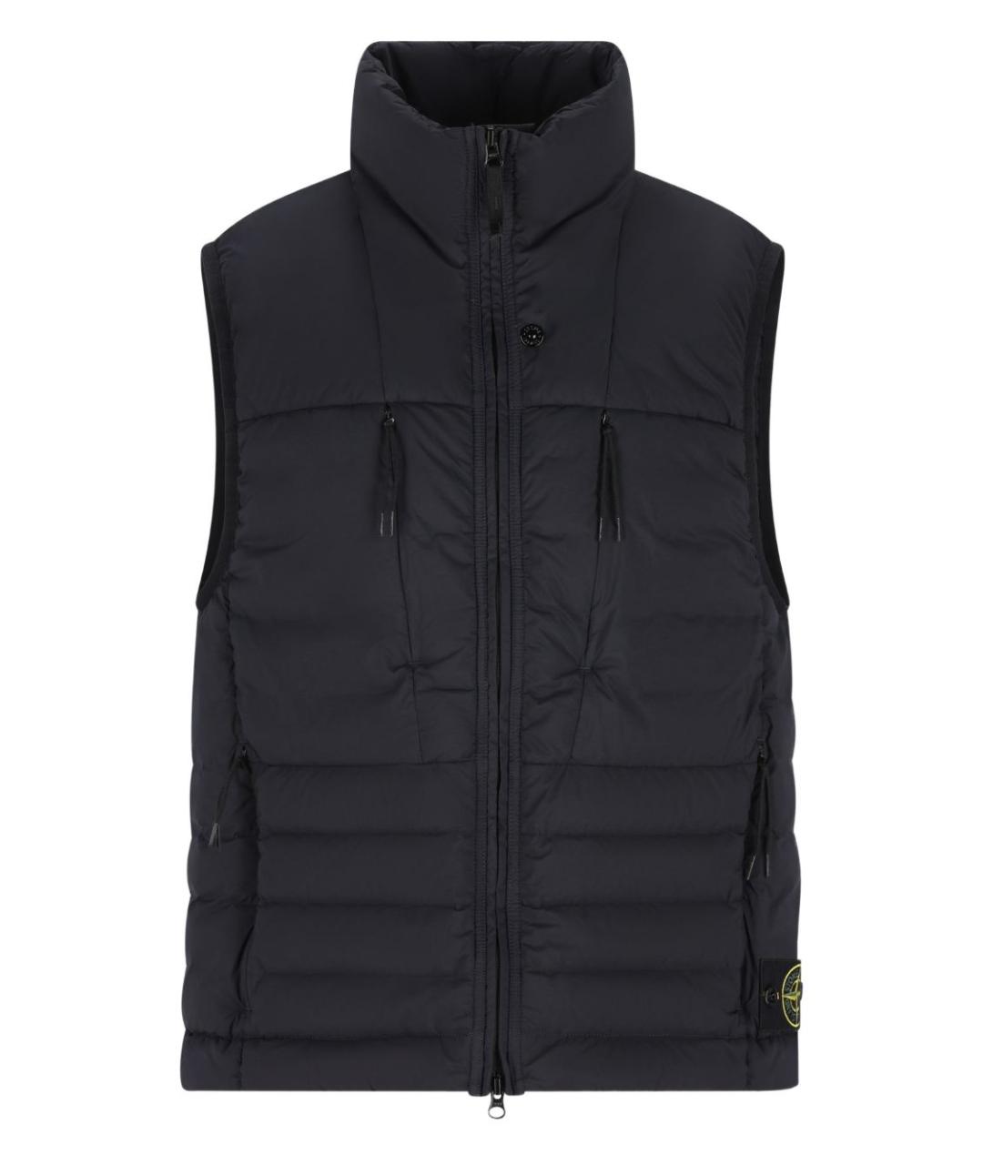 STONE ISLAND Черный полиамидовый жилет, фото 1